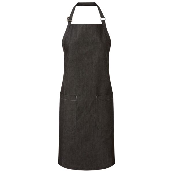 Cotton denim bib apron, organic and Fairtrade certified Thumbnail