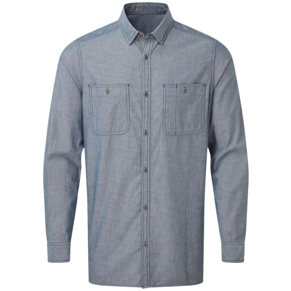 Premier Fairtrade Organic Long Sleeve Chambray Shirt Thumbnail