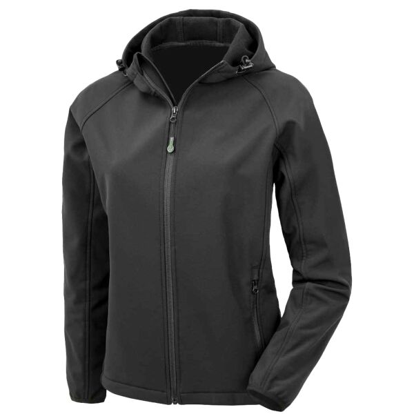 Result Genuine Recycled Ladies Three Layer Printable Hooded Soft Shell Jacket Thumbnail