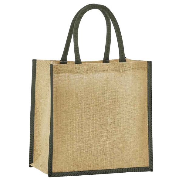 Natural starched jute mini gift bag Thumbnail
