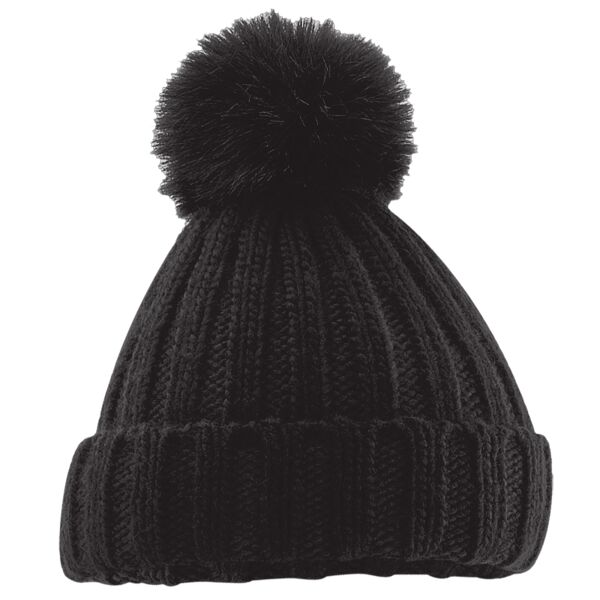 Verbier Faux Fur Pop Pom Chunky Beanie Thumbnail